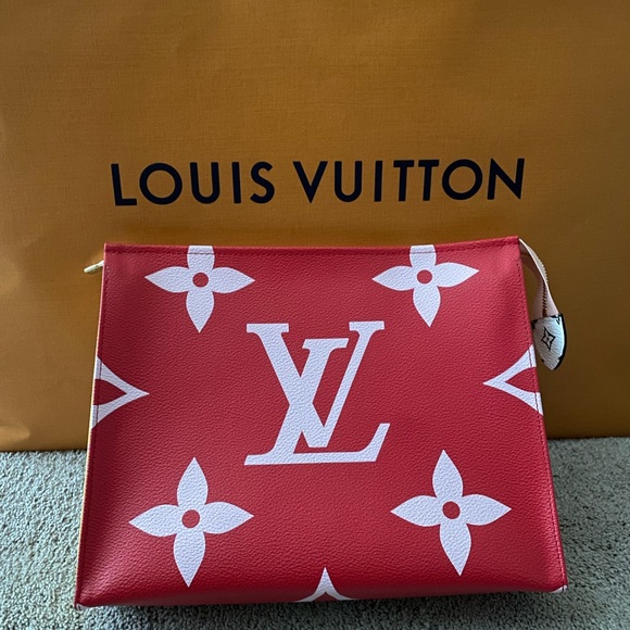 Louis Vuitton Red and White Cosmetic Bag - Picture 1 of 6
